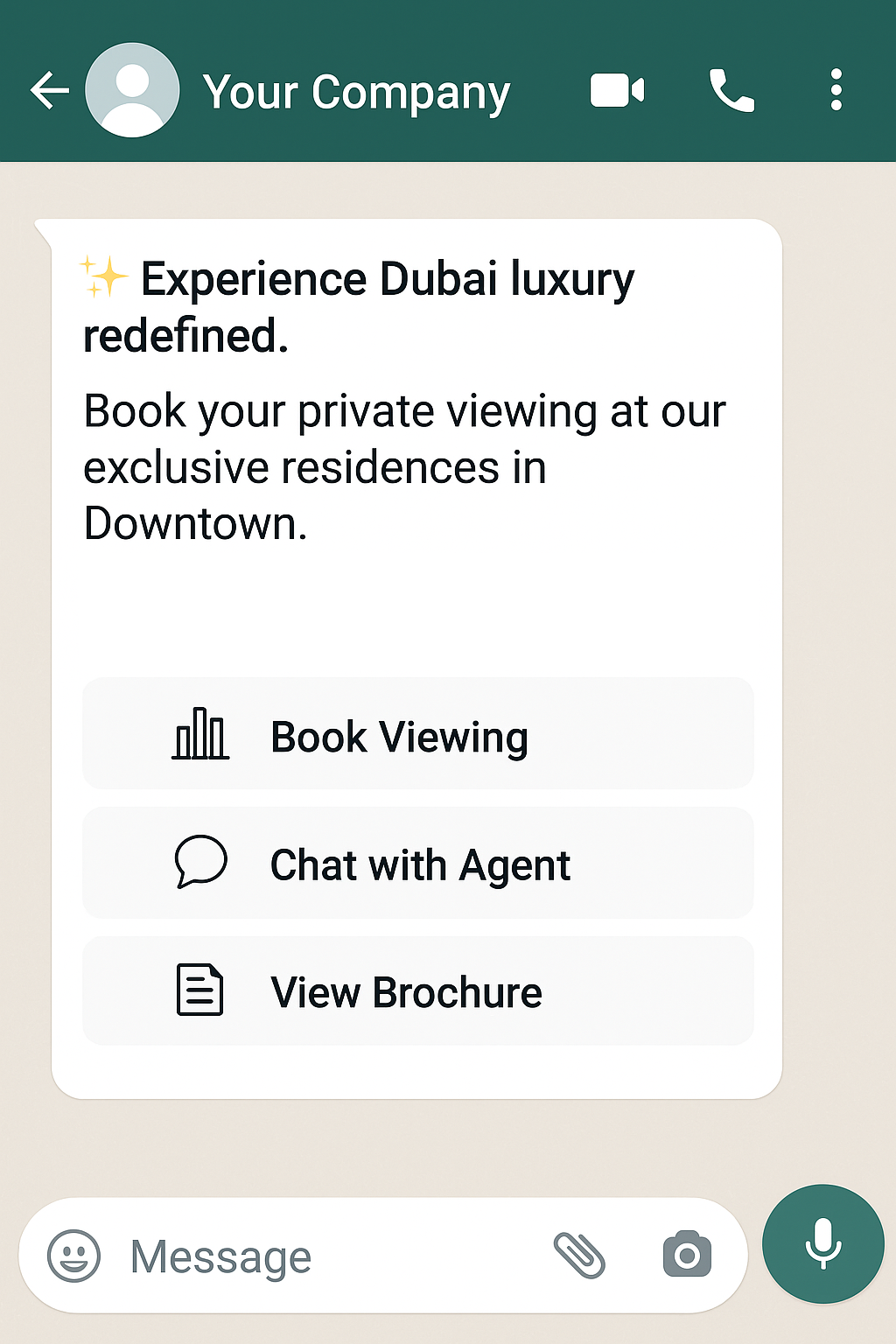 WhatsApp Interactive Promotion